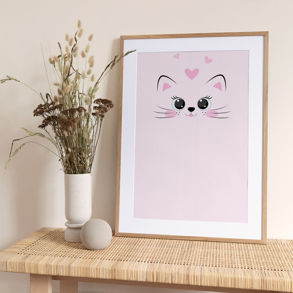 Pinky Cat - Art Print by Xuan Thai