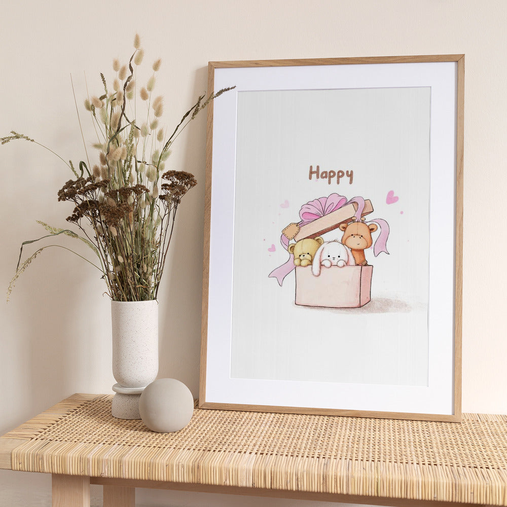 Teddy Bears Are In the Box - Art Print by Xuan Thai