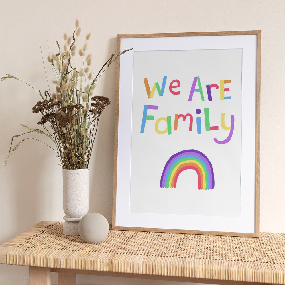 Vibrant Letters above a Rainbow - Art Print by Carla Daly