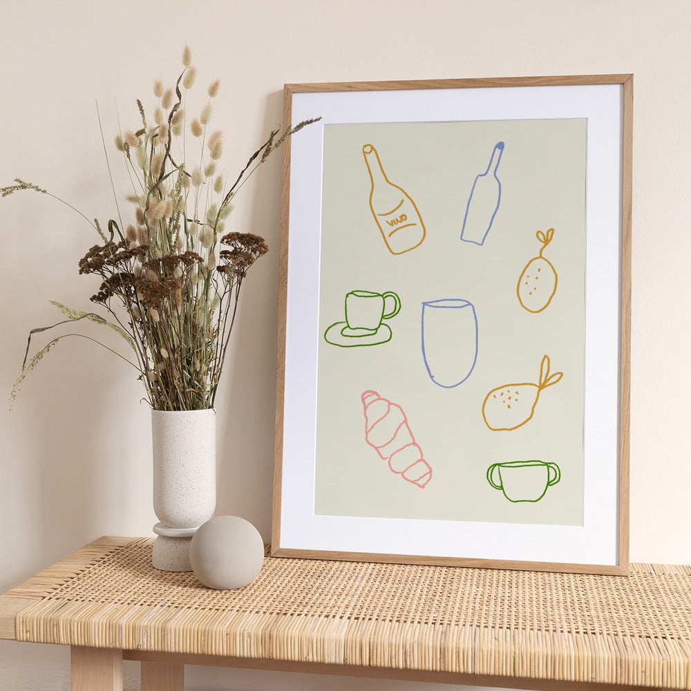 Minimalist Brunch - Art Print by Treechild