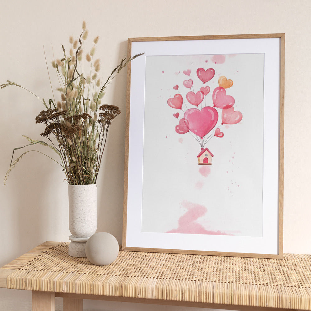 Heart Balloons - Art Print by Xuan Thai