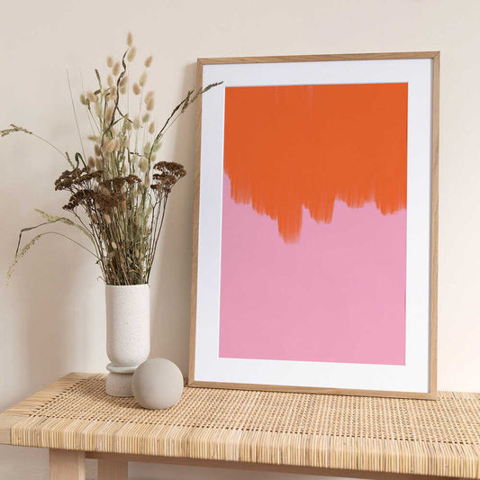 Orange Over Blossom - Art Print by Athene Fritsch