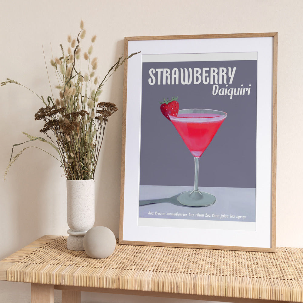 Strawberry Daiquiri Delight - Art Print by Emanuela Carratoni