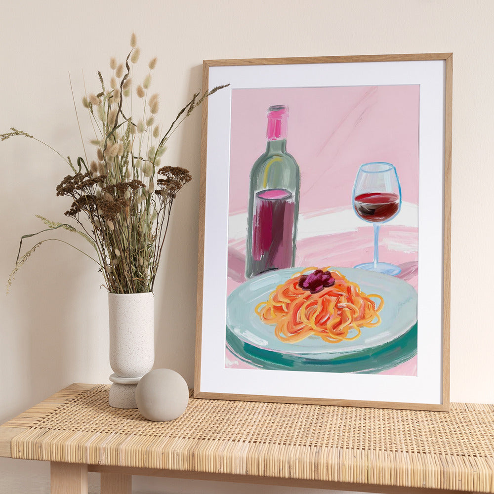 Spaghetti Delight - Art Print by Ohkimiko