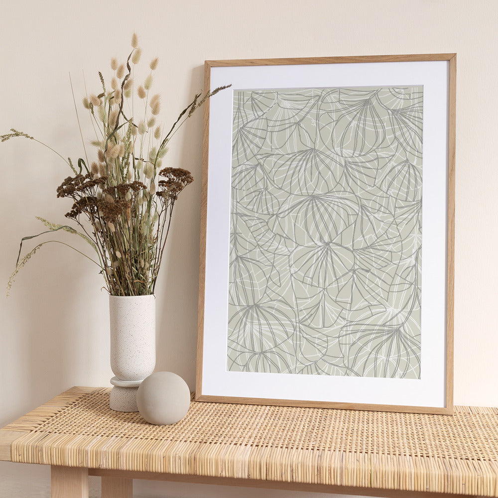 Abstract Floral Line - Art Print by cartissi