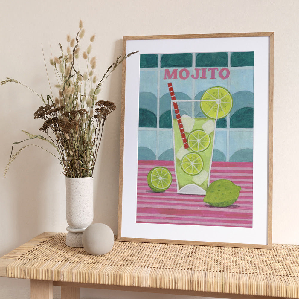 Glass of Mjito - Art Print by Caroline Bonne Müller