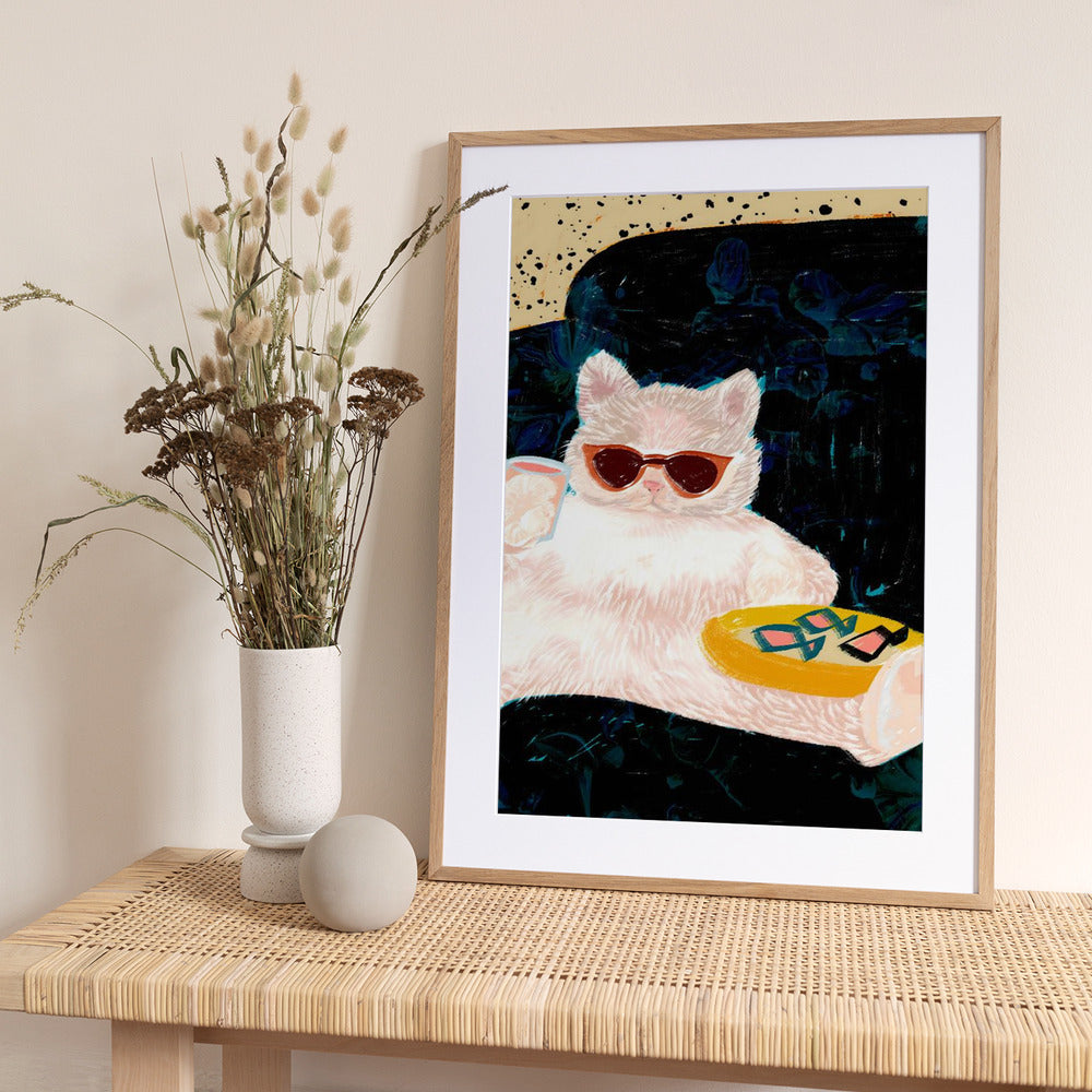 Animals Pets Cats - Art Print by Uma Gokhale