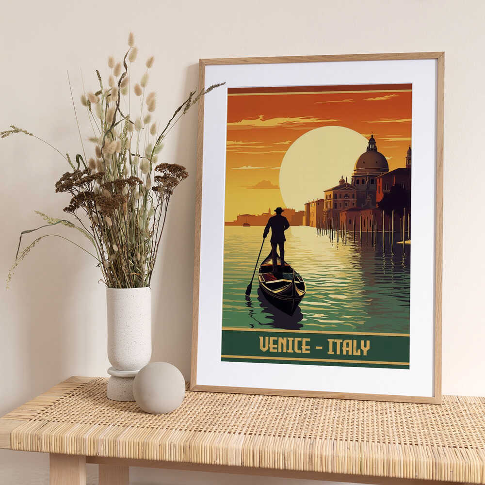 Timeless Venice Glow - Art Print by Andreas Magnusson Travel Poster