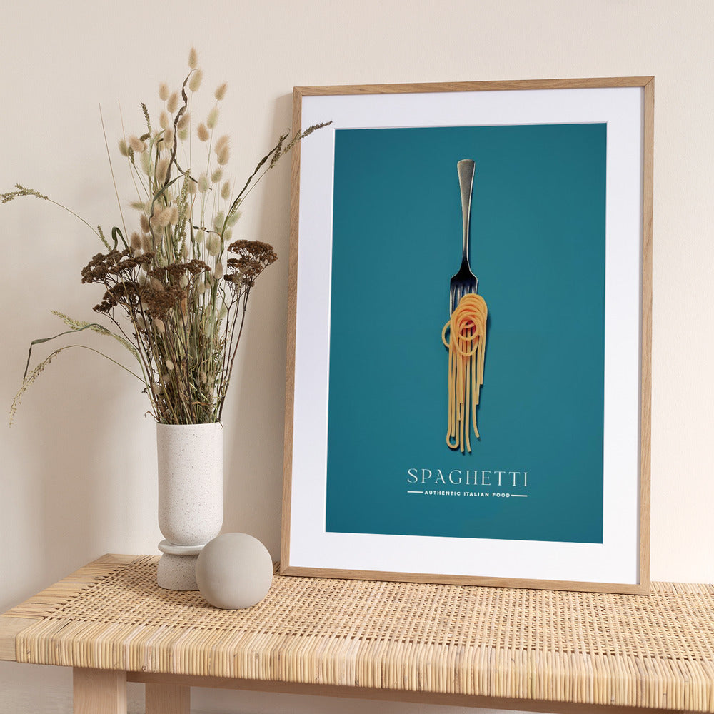 A Fork Wrapped In Spaghetti - Art Print by Andreas Magnusson