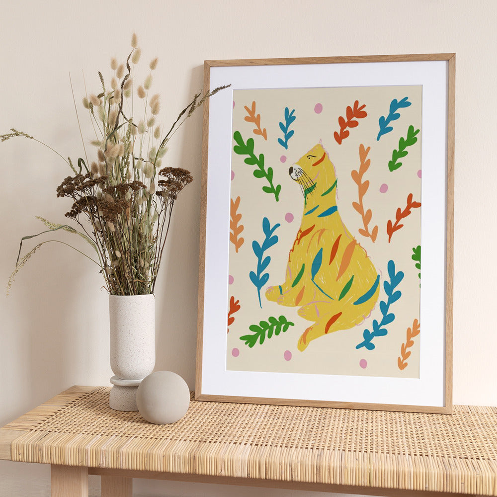 Colorful Bear Dance - Art Print by Anna Mielniczuk