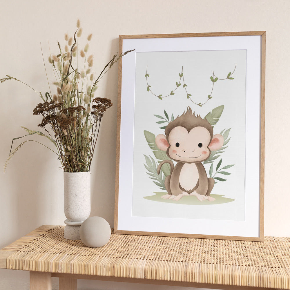 Jungle Joyful Monkey - Art Print by Saskia Michele