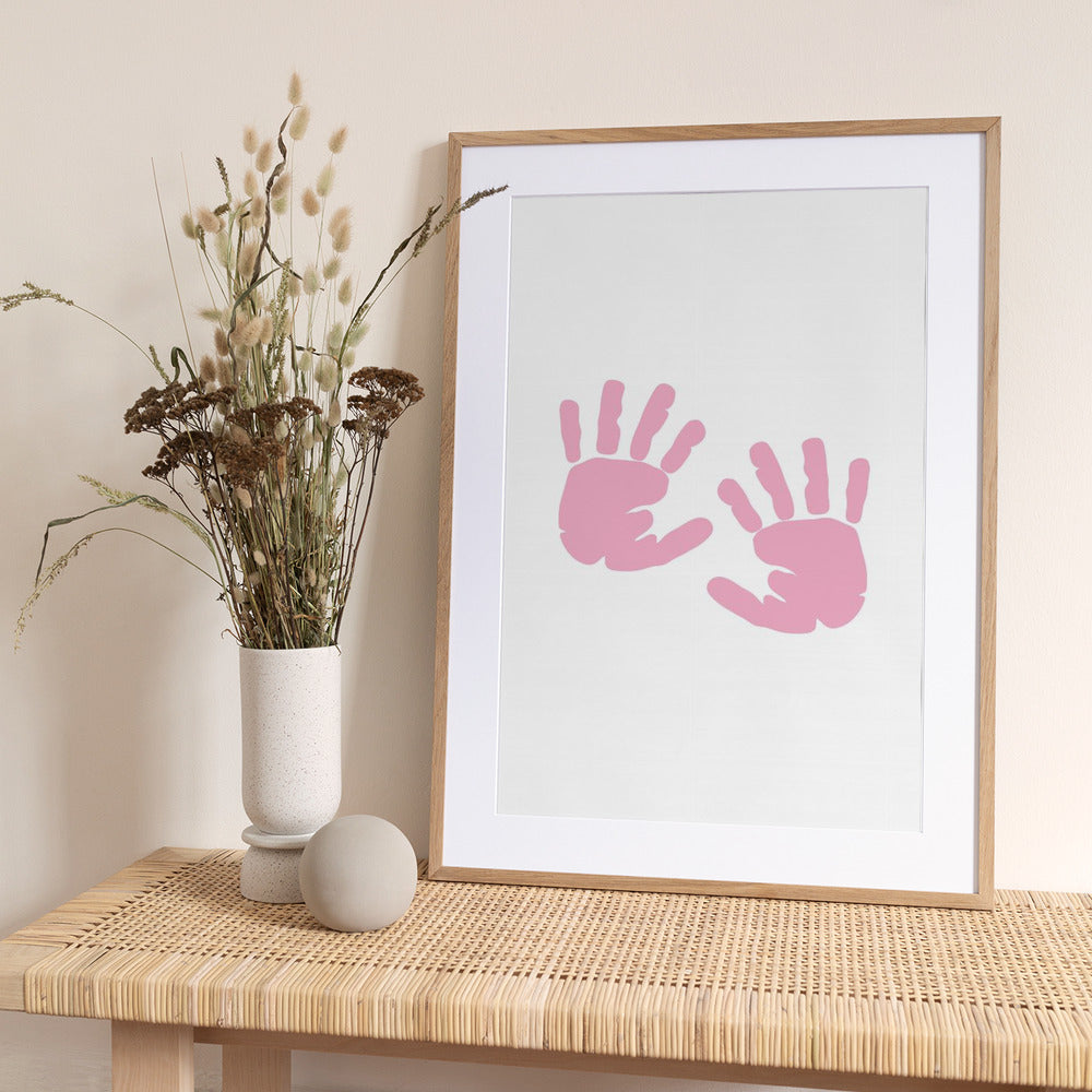 Pink Handprints - Art Print by Saskia Michele