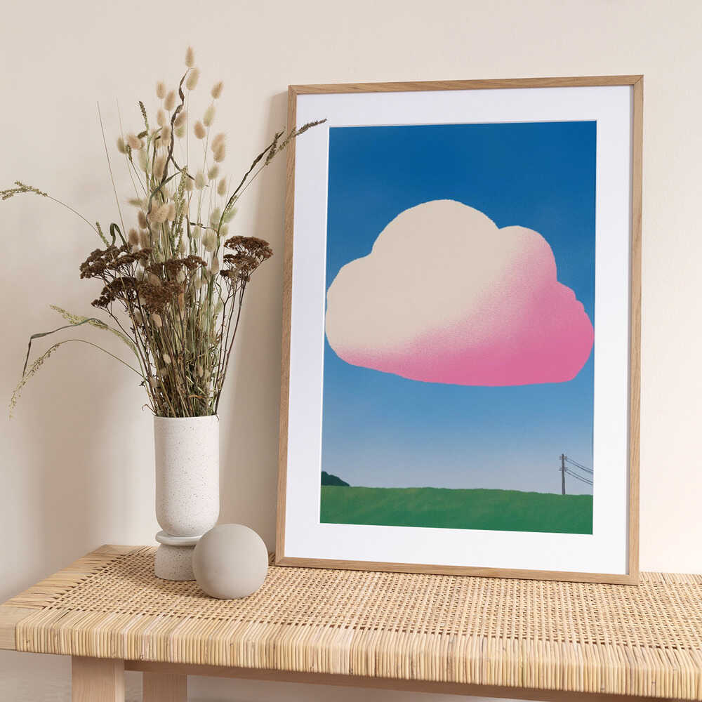 Pink Gradient Cloud - Art Print by Little Dean