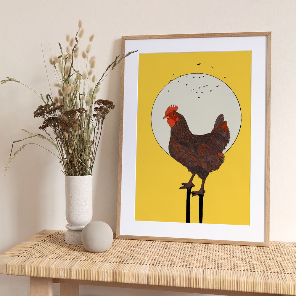 Rooster Sunrise - Art Print by Nicholas