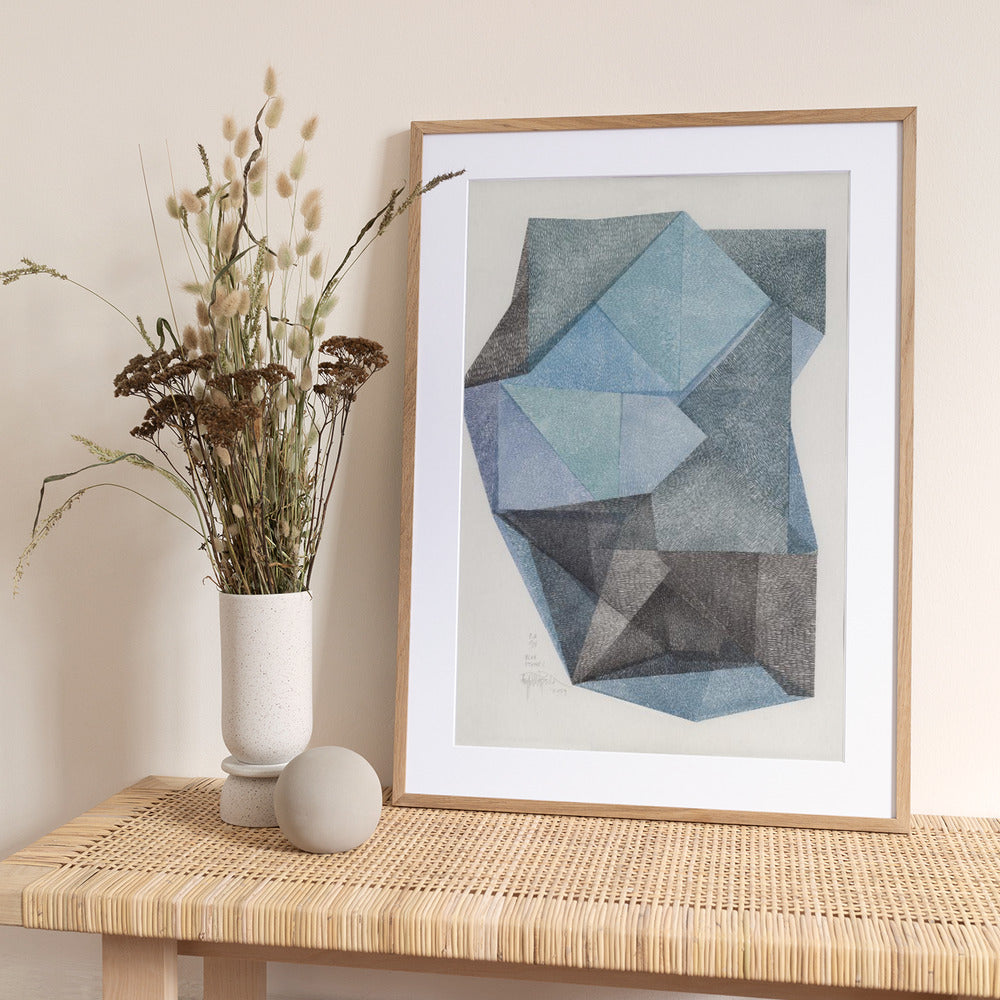 Blue Stone I. - Art Print by Paulina Vårregn
