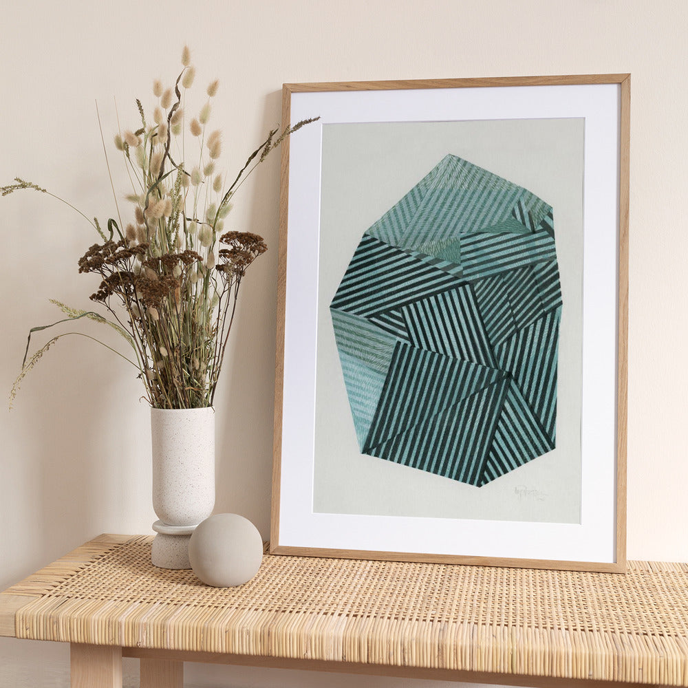 Striped Stone II. - Art Print by Paulina Vårregn