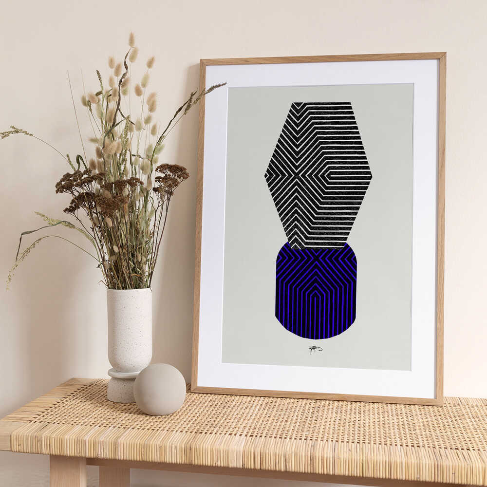 Stacked Geometric Patterns - Art Print by Paulina Vårregn