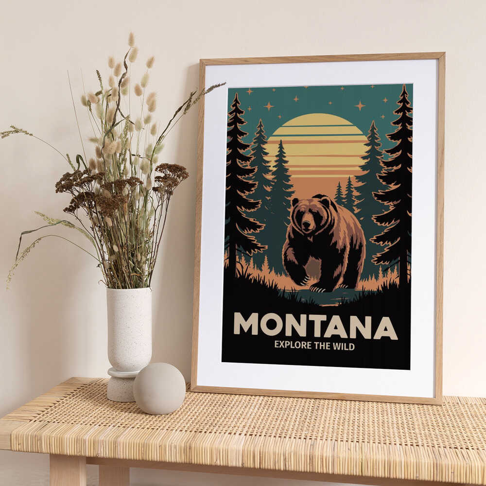 Montana - Art Print by Andreas Magnusson Travel Poster