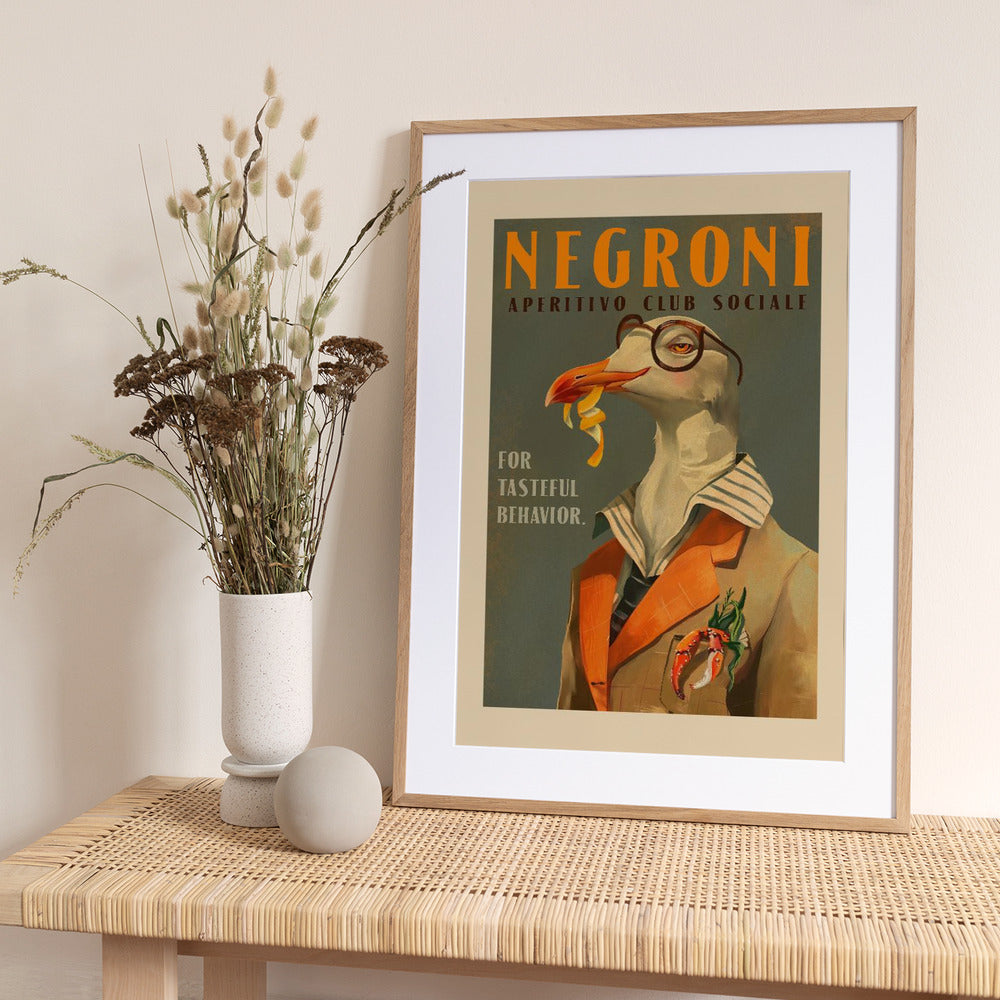 Gentleman Seagull - Art Print by The Whiskey Ginger