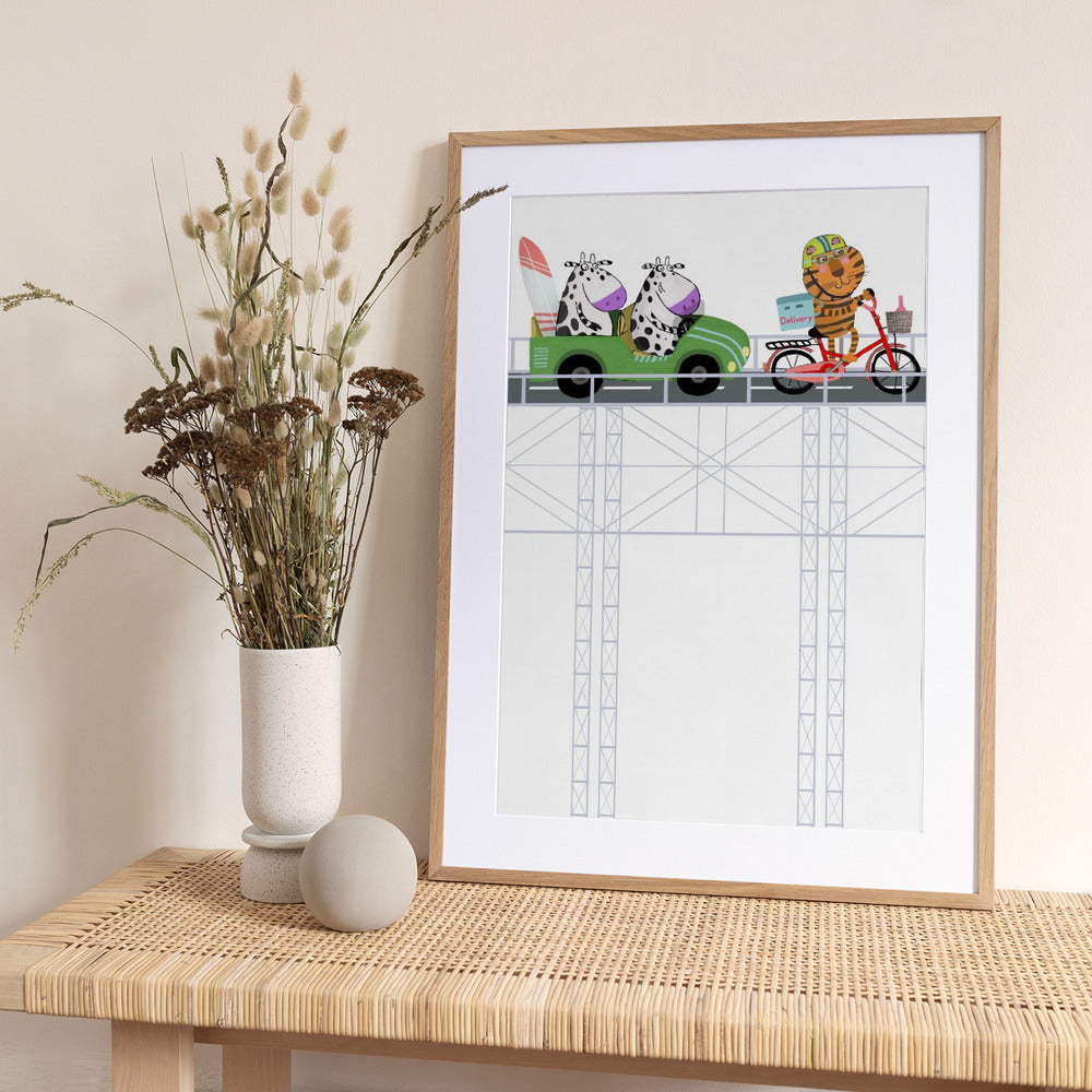 Highway Hijinks - Art Print by Carla Daly