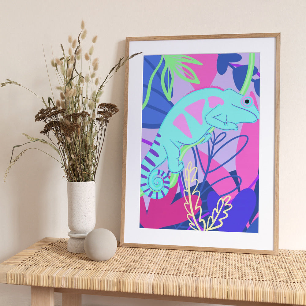 Colorful Chameleon - Art Print by Athene Fritsch