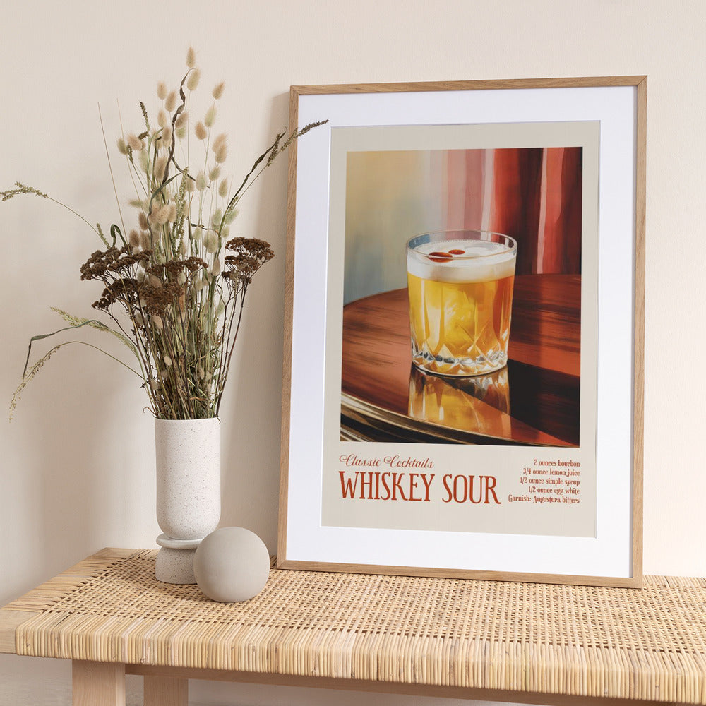 Classic Cocktails - Whiskey Sour - Art Print by Andreas Magnusson