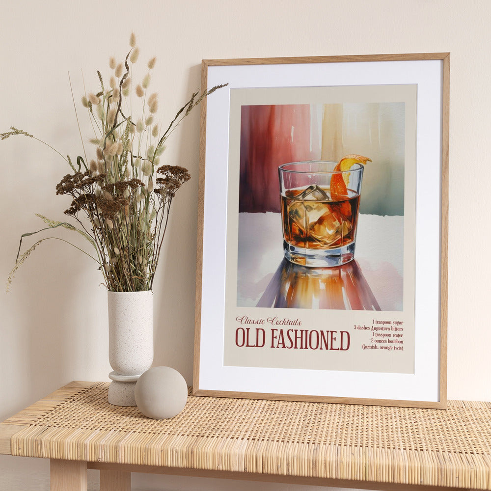 Classic Cocktails - Old Fashioned - Art Print by Andreas Magnusson
