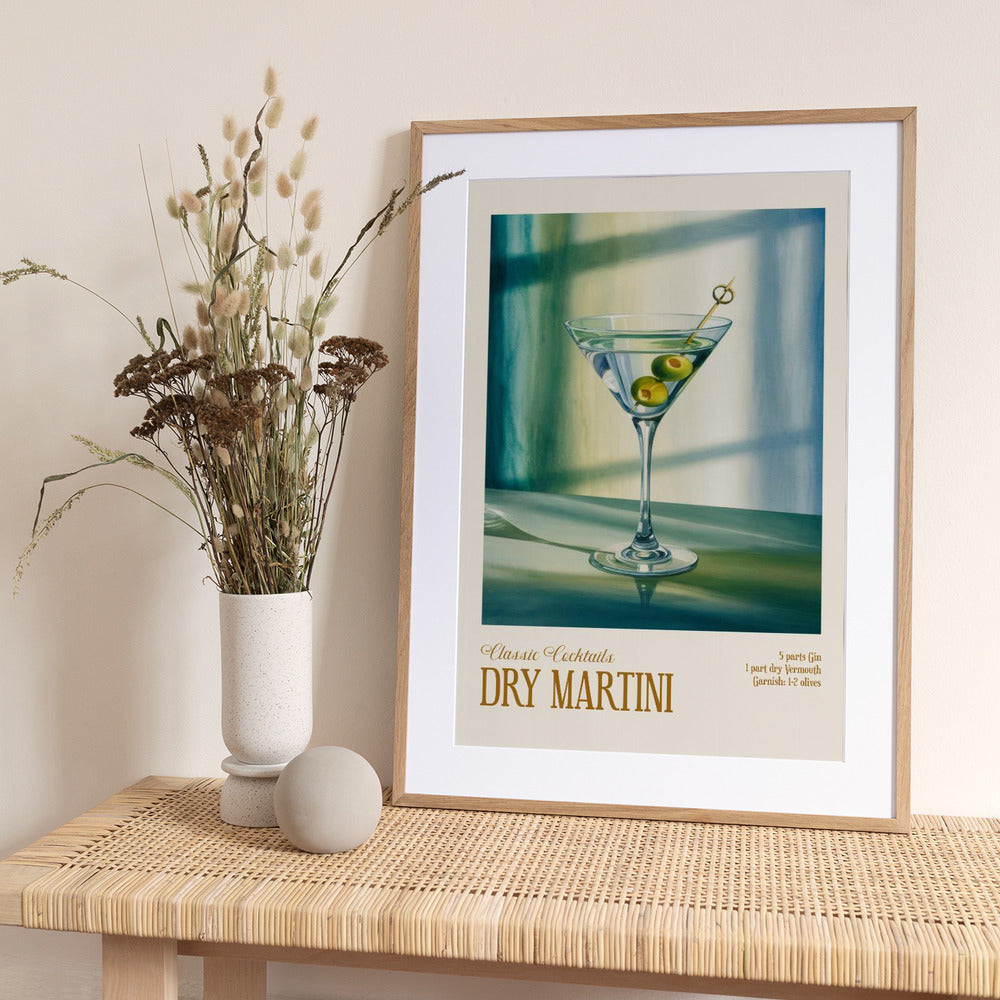 Classic Cocktails - Dry Martini - Art Print by Andreas Magnusson