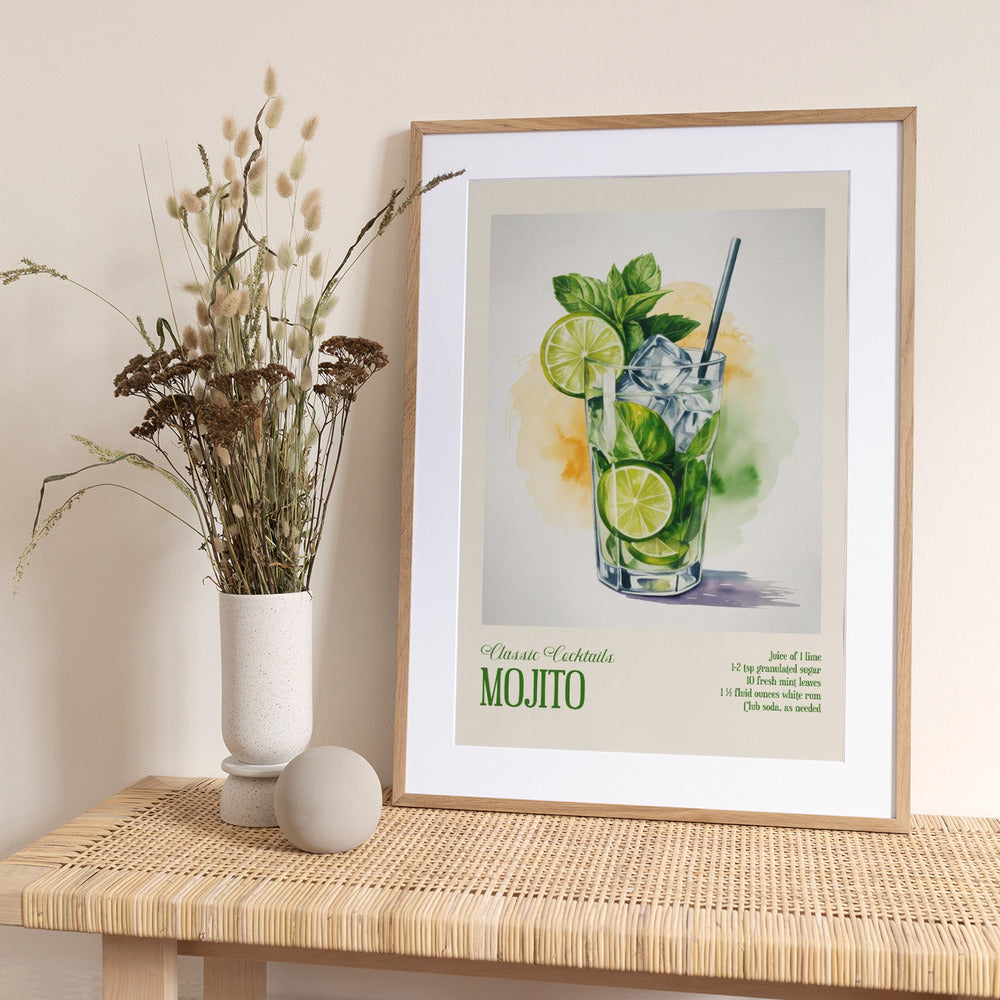 Classic Cocktails - Mojito - Art Print by Andreas Magnusson