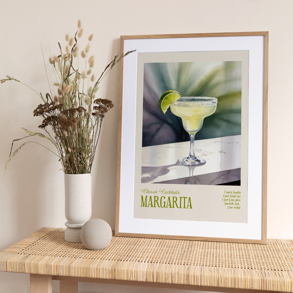 Classic Cocktails - Margarita - Art Print by Andreas Magnusson