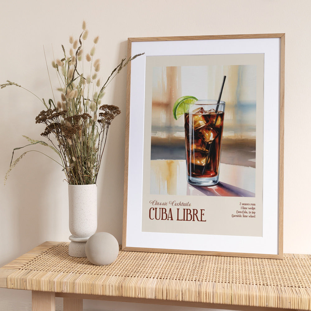 Classic Cocktails - Cuba Libre - Art Print by Andreas Magnusson