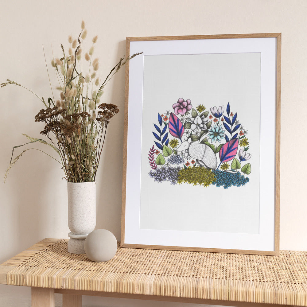 Armadillo's Garden - Art Print by Cecilia Battaini