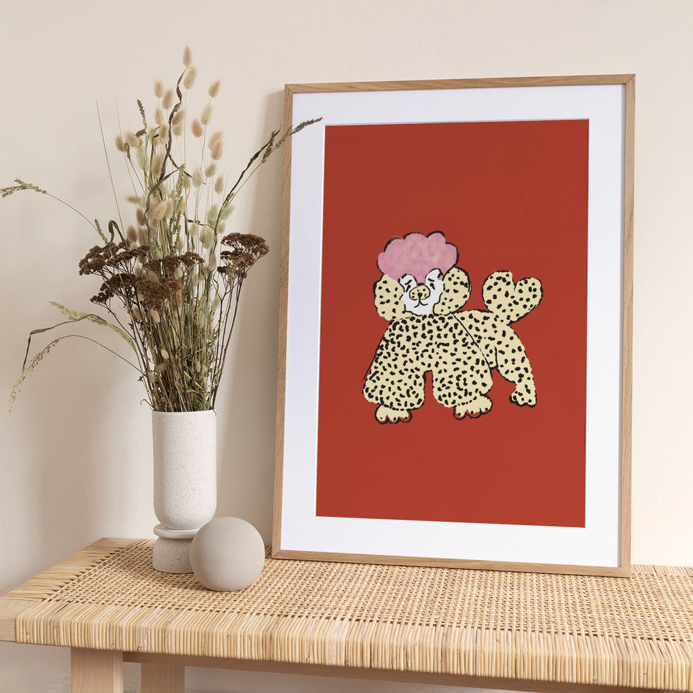 Spotted Poodle Parade - Art Print by Mela Patterns
