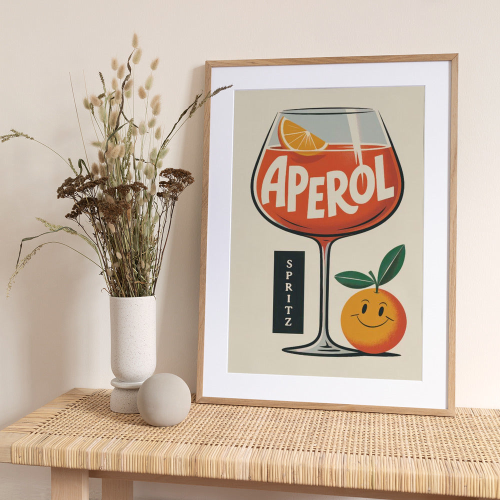 Aperol Spritz Retro - Art Print by Andreas Magnusson