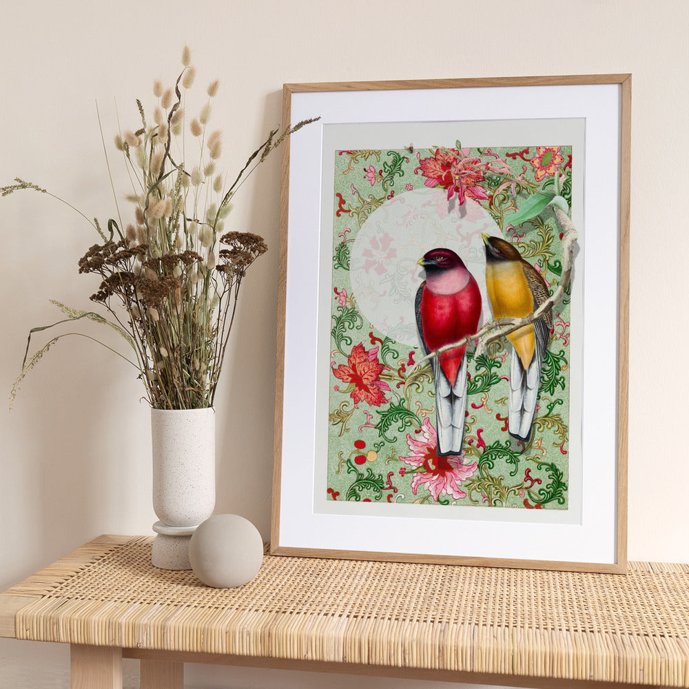 Garden Songbirds - Art Print by Marja van den Hurk