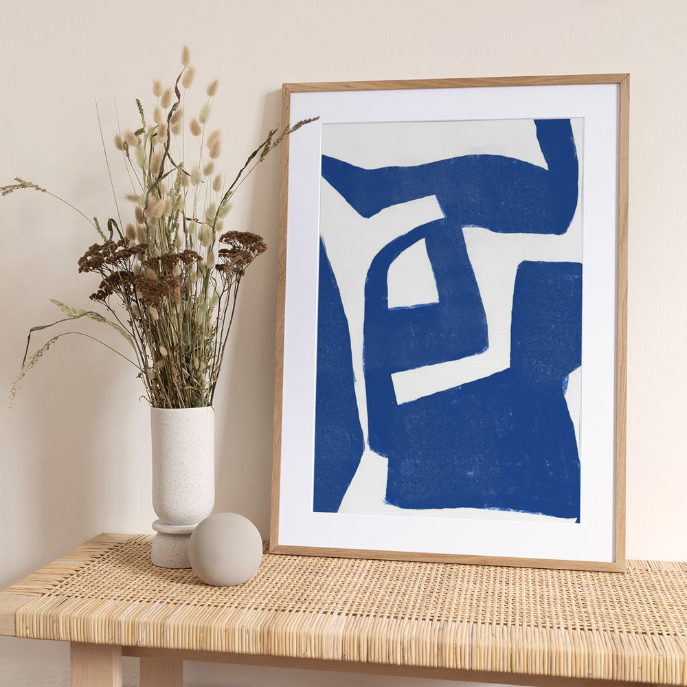 Blue Shapes - Art Print by THE MIUUS STUDIO