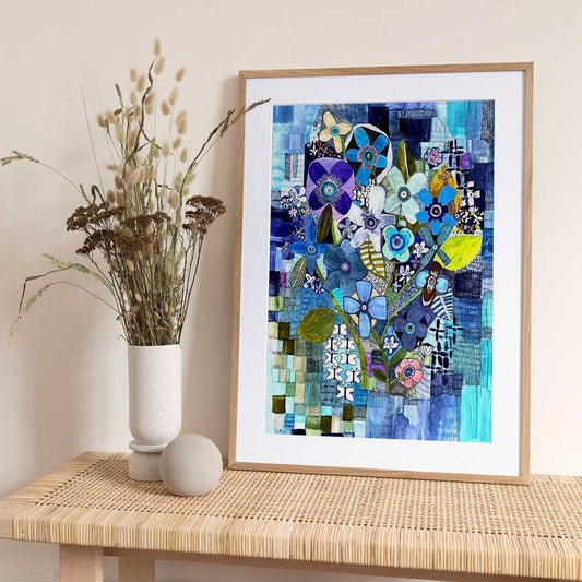 So blue - Art Print by Sharon Nullmeyer