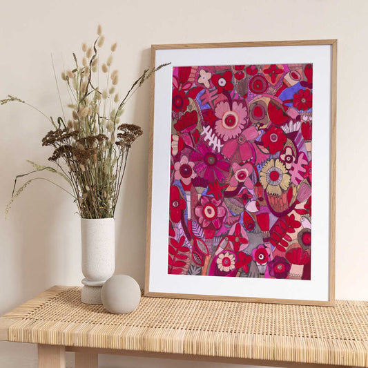 Hot Pink Delight - Art Print by Sharon Nullmeyer