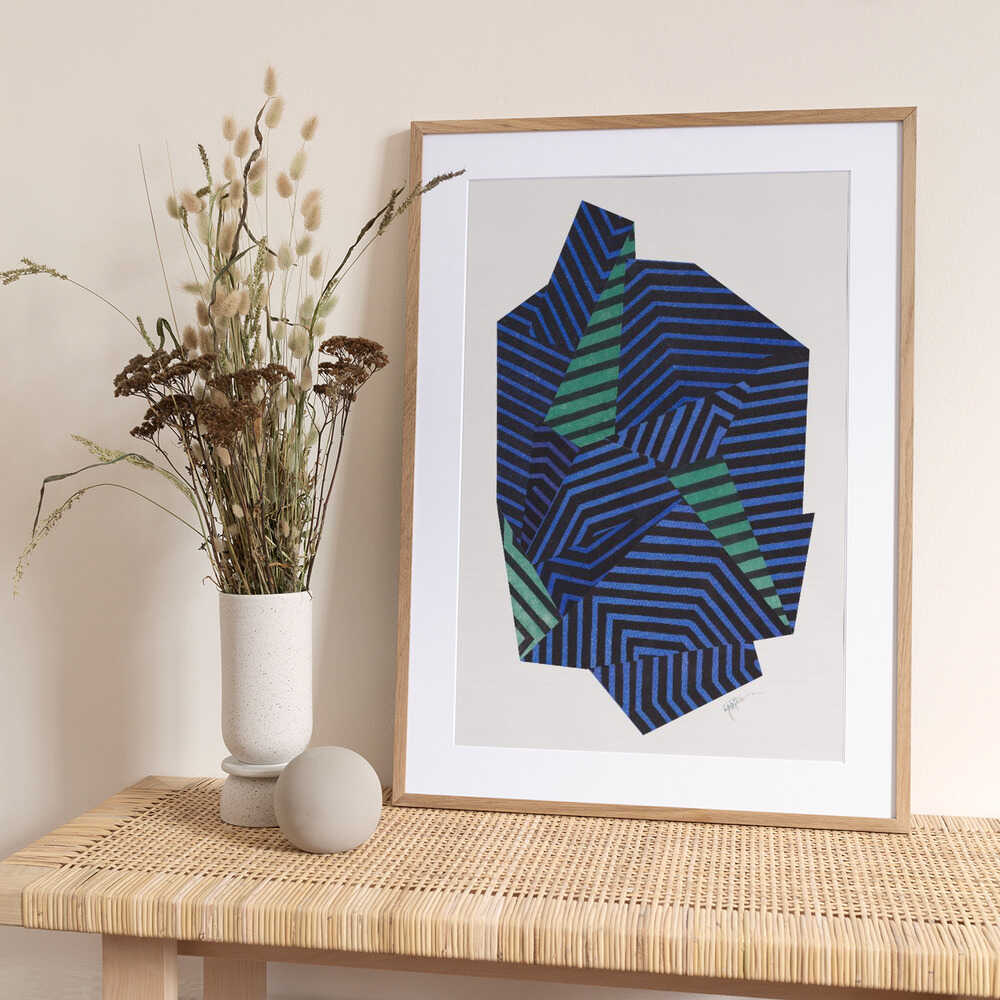 Bold Geometric Stripes - Art Print by Paulina Vårregn