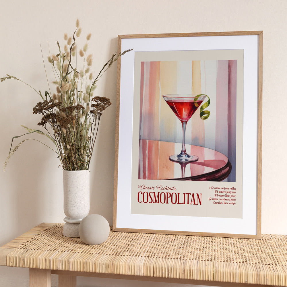 Classic Cocktails - Cosmopolitan - Art Print by Andreas Magnusson