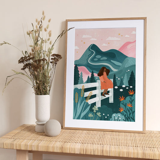 On the Fence - Art Print by Bea Müller
