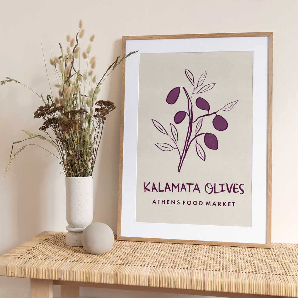 Kalamata Olives Athens Food Market Greece - Art Print by Dirkie Nell