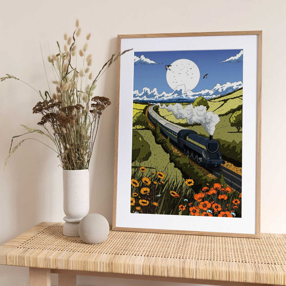 Steam Locomotive - Art Print by Nicholas