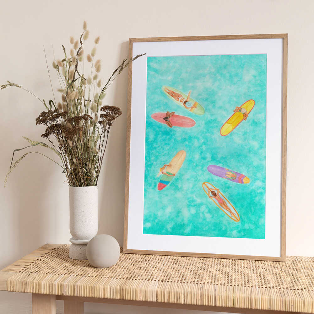 Friendships &amp; Waves - Art Print by Maja Kjær