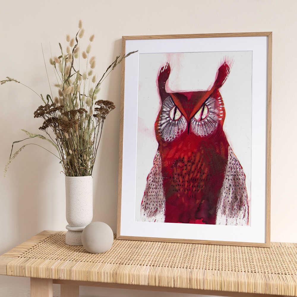 Owl - Art Print by Olga Skomorokhova