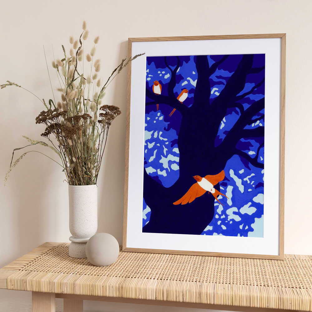 Under the Tree - Art Print by Julie Lesouef