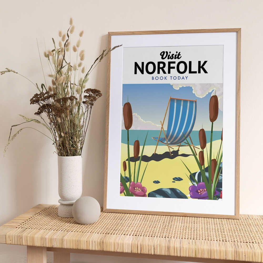 Visit Norfolk Travel poster - Art Print by Nicholas