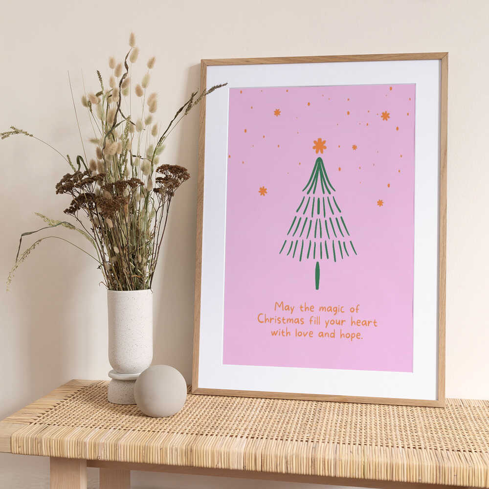 Christmas Magic Tree - Art Print by Ohkimiko