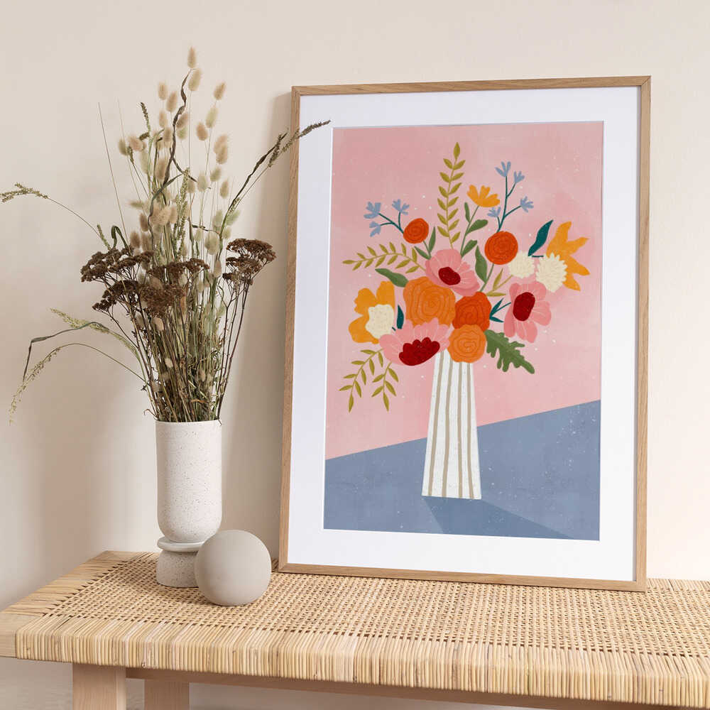 Modern Floral Arrangement - Art Print by Bea Müller