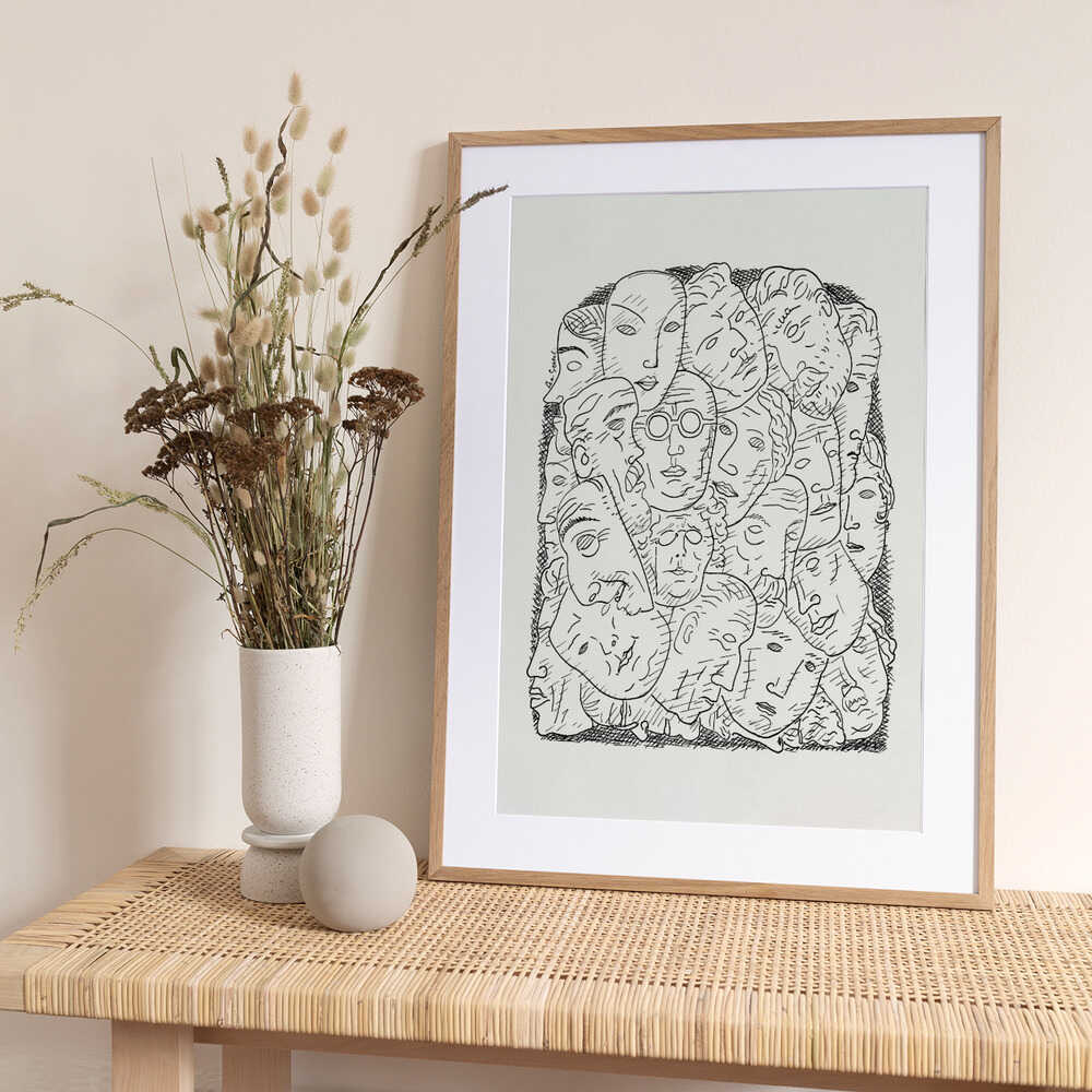 Maskers - Art Print by Leo Gestel